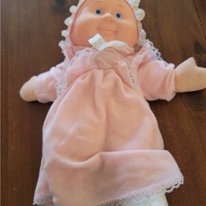 Pink Baby Doll with Bonnet Hong Kong